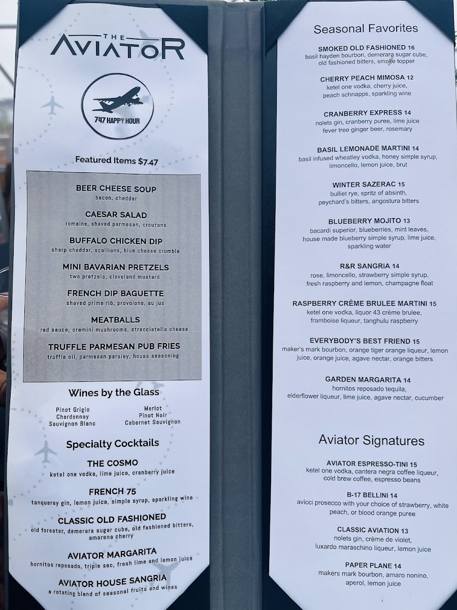 Menu The Aviator Pub & Restaurant-2
