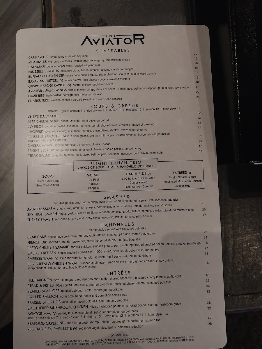 Menu The Aviator Pub & Restaurant-5