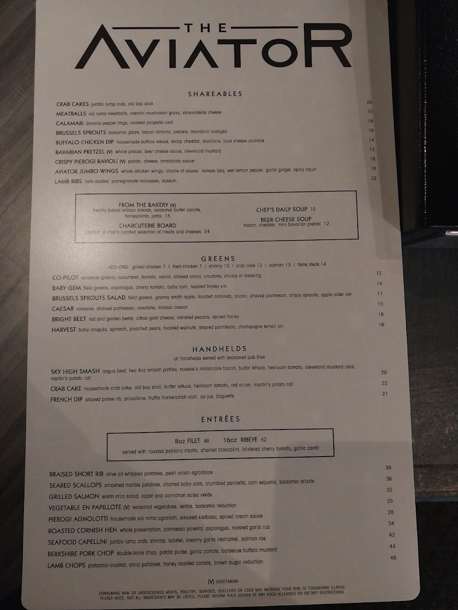 Menu The Aviator Pub & Restaurant-9